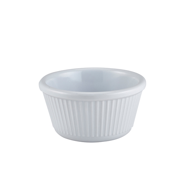 GENWARE | MELAMINE WHITE FLUTED RAMEKIN 114ML X 24 | S287-02
