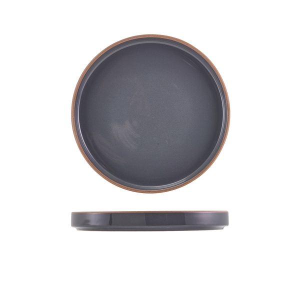 GENWARE | KAVA DARK GREY STONEWARE PRESENTATION PLATE 20CM X 6 | LP-KDG20
