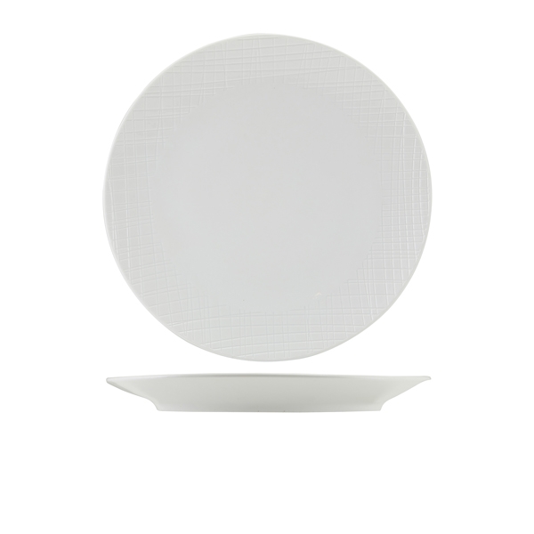 GENWARE | INCISE PORCELAIN LAVARA COUPE PLATE 28CM X 4 | CP-ILV28