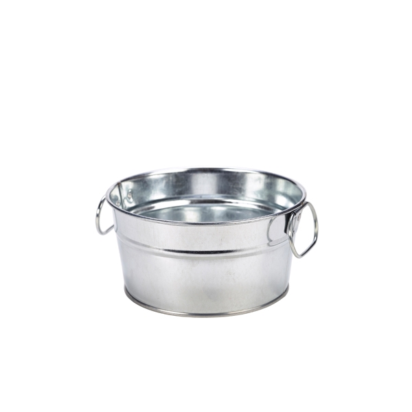 GENWARE | GALVANISED STEEL SERVING BUCKET 15 X 8CM X 6 | GSB15