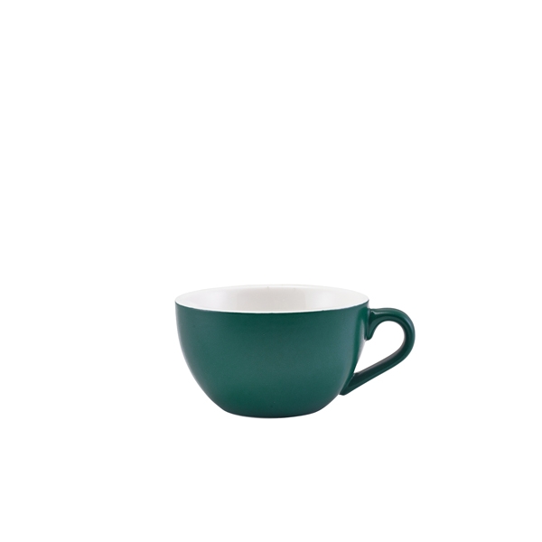 GENWARE | PORCELAIN MATT TEAL BOWL SHAPED CUP 17.5CL X 6 | 322118MT