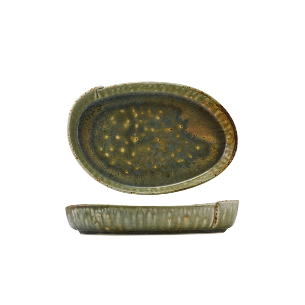 GENWARE | KOZO PORCELAIN MIDORI OVAL PLATE 23CM X 6 | PL-KMD23