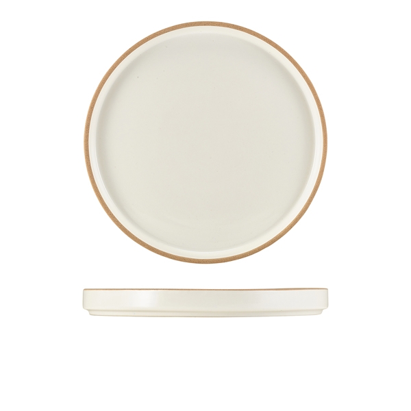 GENWARE | KAVA WHITE STONEWARE PRESENTATION PLATE 25CM X 6 | LP-KW25