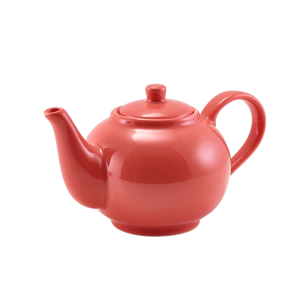GENWARE | PORCELAIN CORAL TEAPOT 45CL X 6 | 393945CRL