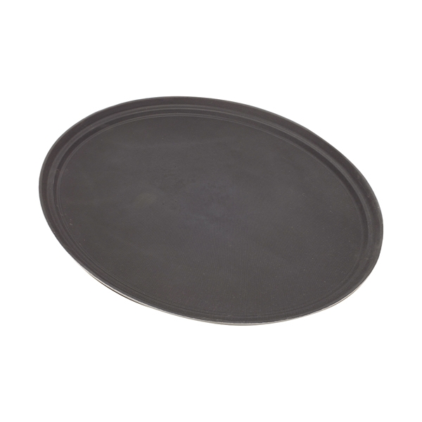 GENWARE | TRAY GENGRIP FIBREGLASS OVAL BLACK | 3100GR-004