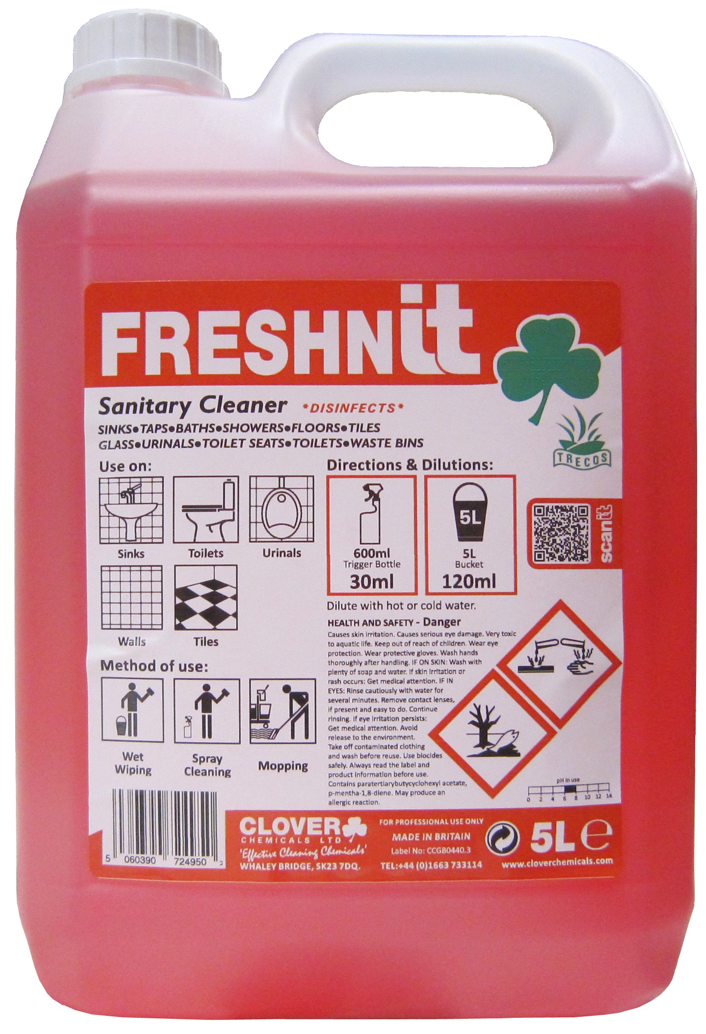 CLOVER (CHRISTEYNS) | FRESHN IT X 5 LTR | 898