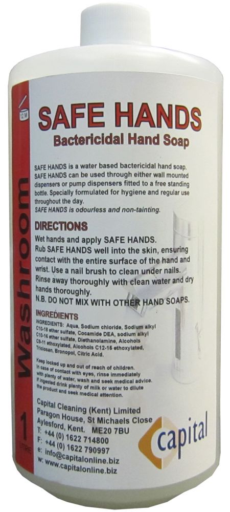 CAPITAL | SAFE HANDS BACTERICIDAL HAND SOAP 6 X 1 LTR | 213