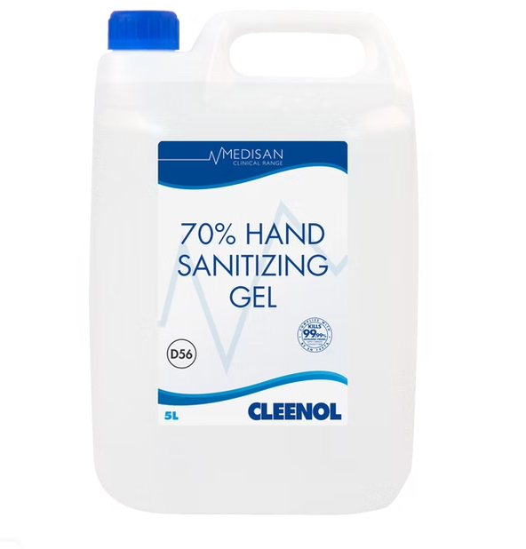 CLEENOL | MEDISAN HAND SANITISING GEL 70% (IRL) X 5 LTR | 077123/IRL
