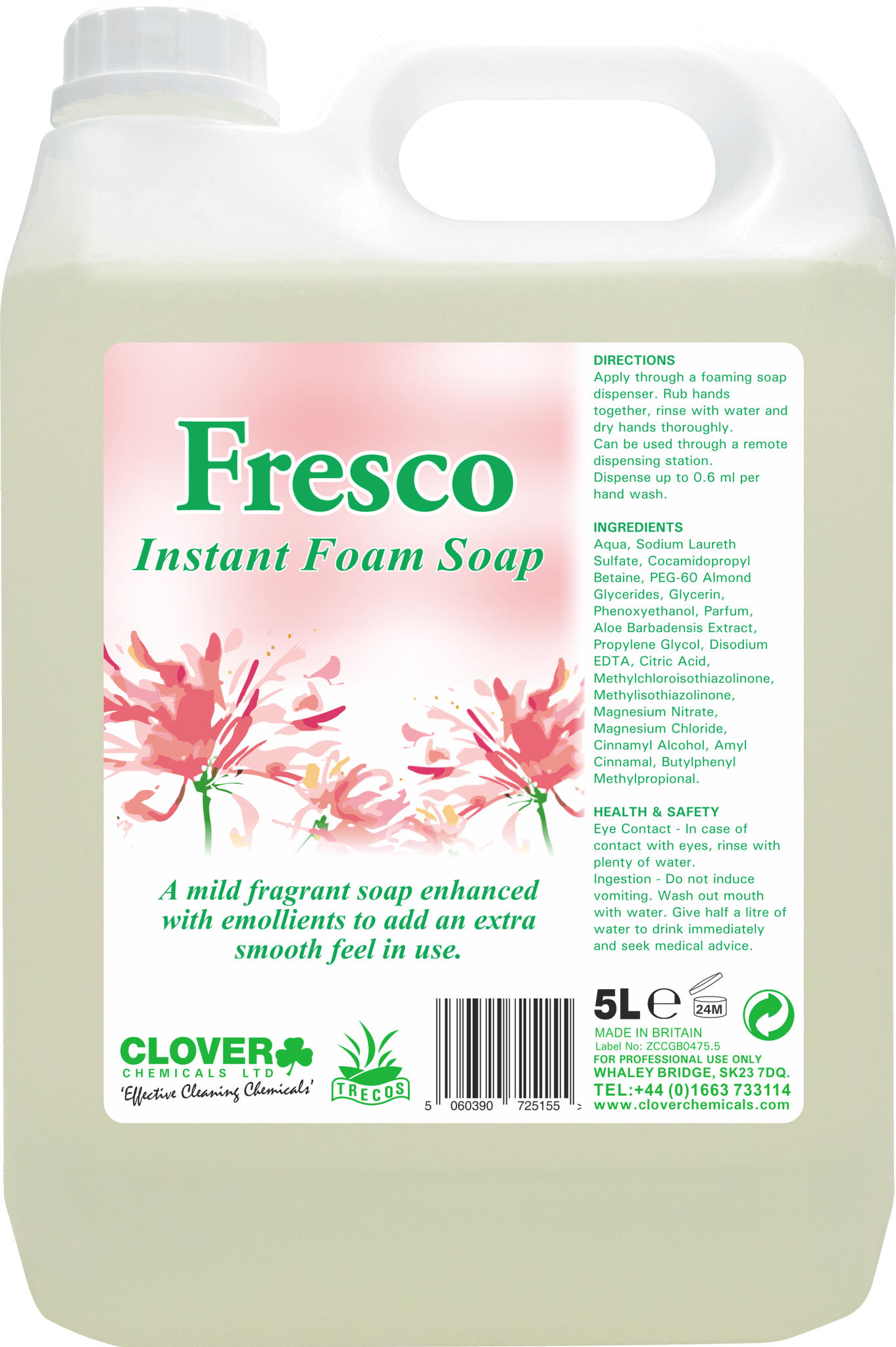 CLOVER (CHRISTEYNS) | FRESCO FOAM HAND SOAP X 5LTR | 406