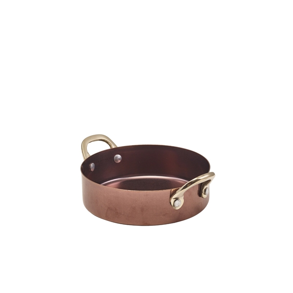 GENWARE | COPPER VINTAGE STEEL MINI CASSEROLE DISH 12.25 X 3.5CM X 6 | SCD12CV