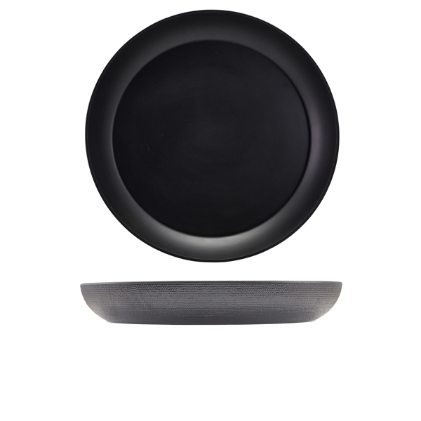 GENWARE | MELAMINE BLACK JUTE BUFFET BOWL 42 X 6CM | JT420902