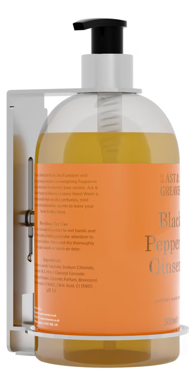 CLEENOL | AST & GREAVES STAINLESS STEEL WALL BRACKET 500ML C/W KEY | AGWALL