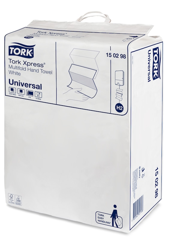 TORK | H2 XPRESS MULTIFOLD HAND TOWEL WHITE X 4266 | 150298