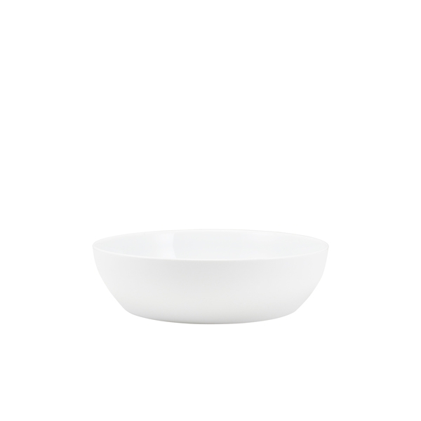 GENWARE | PORCELAIN FLAT CURVED BOWL 20.5CM X 4 | 367020