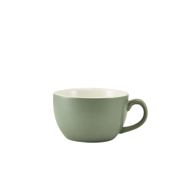GENWARE | PORCELAIN MATT SAGE BOWL SHAPED CUP 25CL X 6 | 322125MSG
