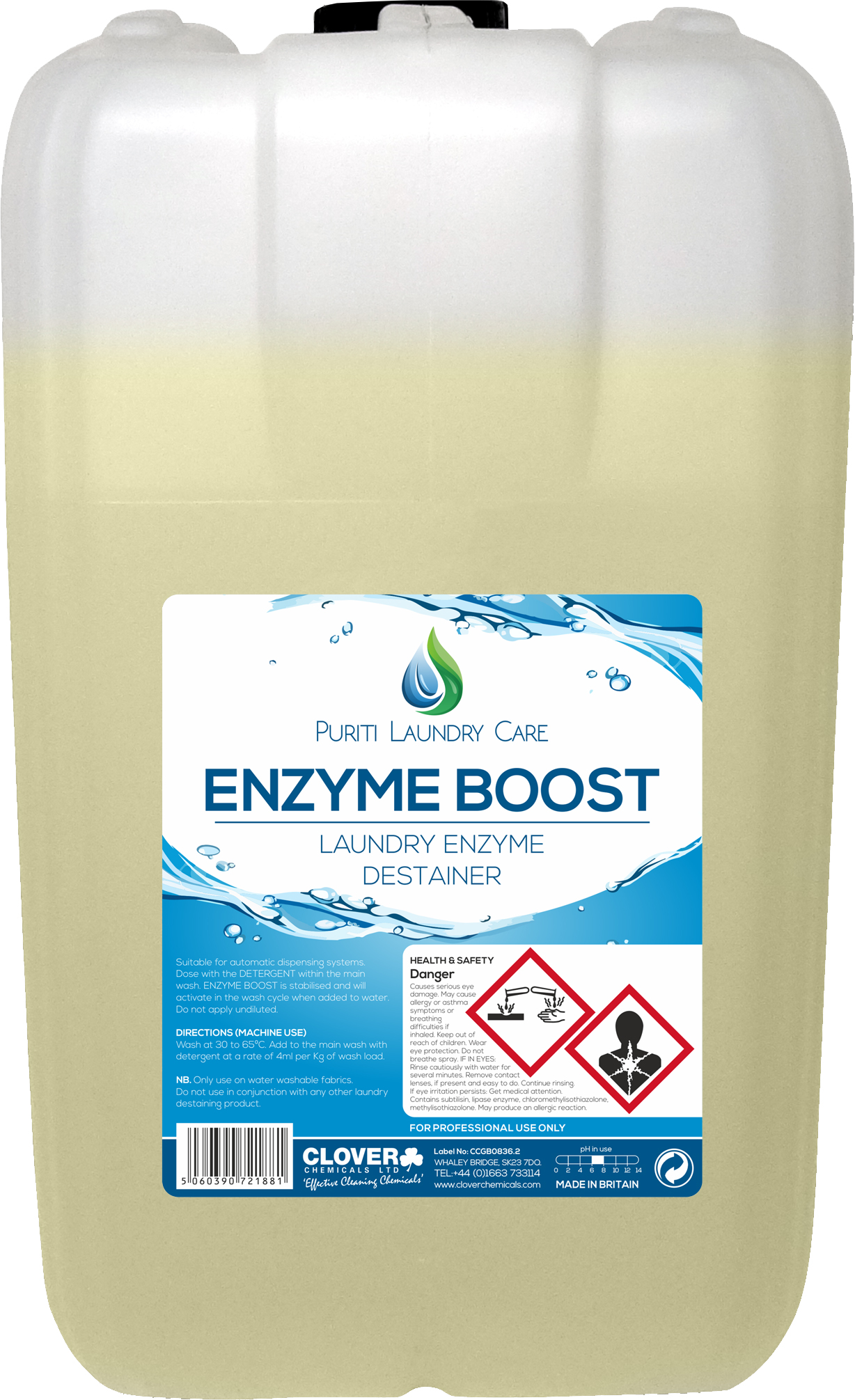 CLOVER (CHRISTEYNS) | 471   CHRISTEYNS LED3065 LAUNDRY ENZYME DESTAINER X 20 LTR | 471