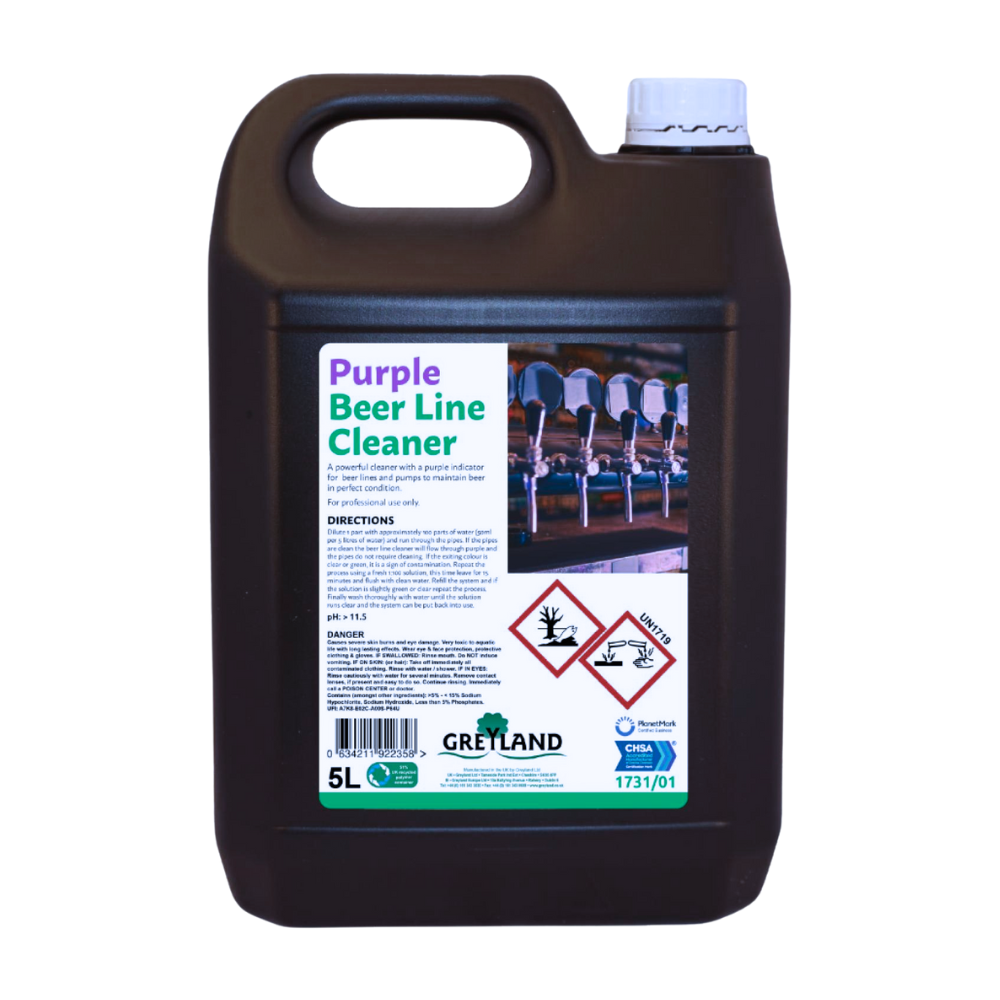 GREYLAND | PURPLE BEER PIPELINE CLEANER  X 5 LTR | 1732/01