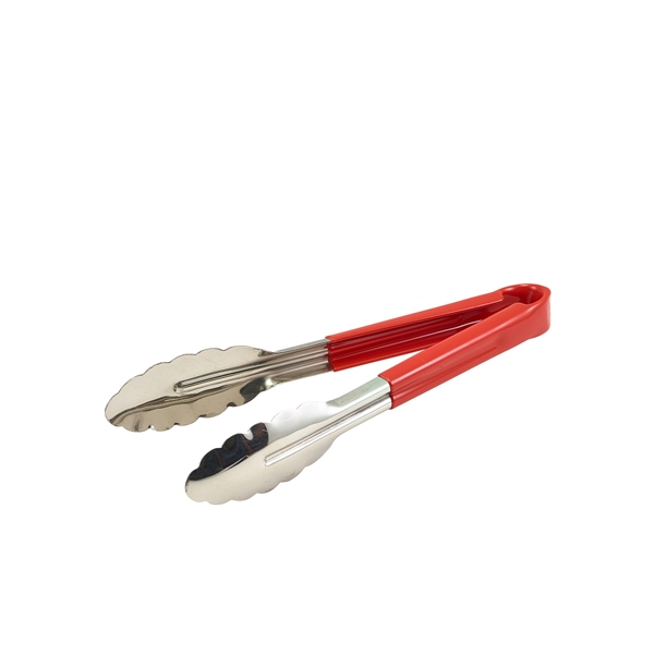 GENWARE | COLOUR CODED STAINLESS STEEL TONG 23CM RED | CCT23R