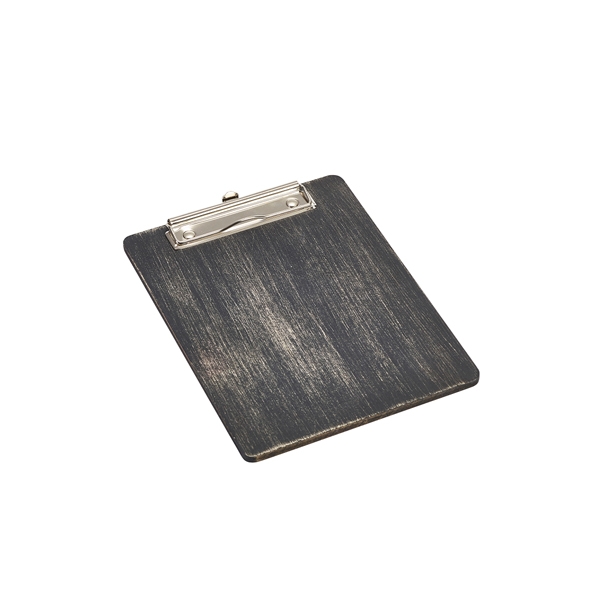 GENWARE | BLACK WOODEN MENU CLIPBOARD A5 18.5X24.5X0.6CM | WMC17BK