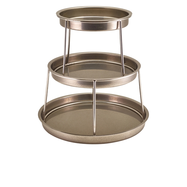 GENWARE | THREE TIER VINTAGE STEEL SEAFOOD STAND | SFS3-2235V