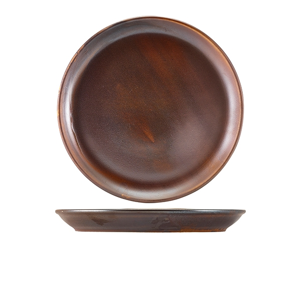 GENWARE | TERRA PORCELAIN RUSTIC COPPER COUPE PLATE 27.5CM X 6 | CP-PRC27