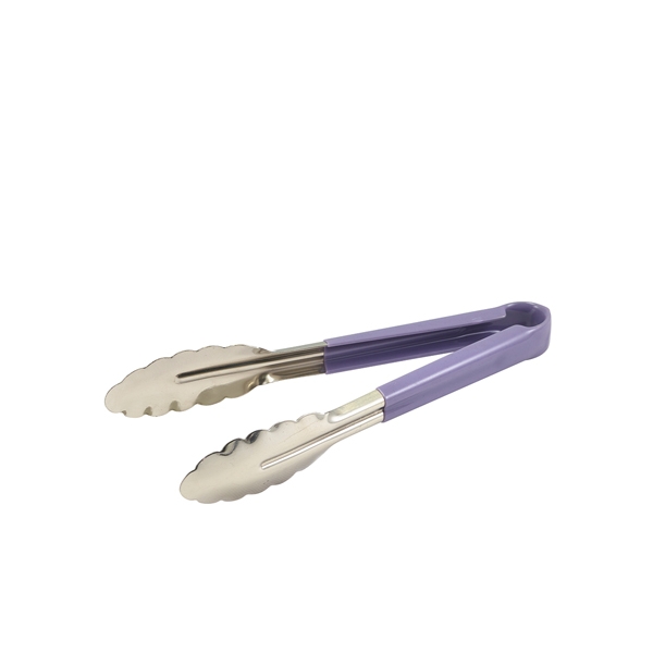 GENWARE | COLOUR CODED ST/ST. TONG 23CM PURPLE | CCT23P