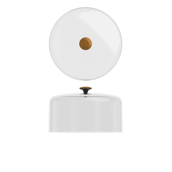 GENWARE | CLEAR PC DOME LID WITH COPPER HANDLE 26.5 X 16.2CM | LID260417