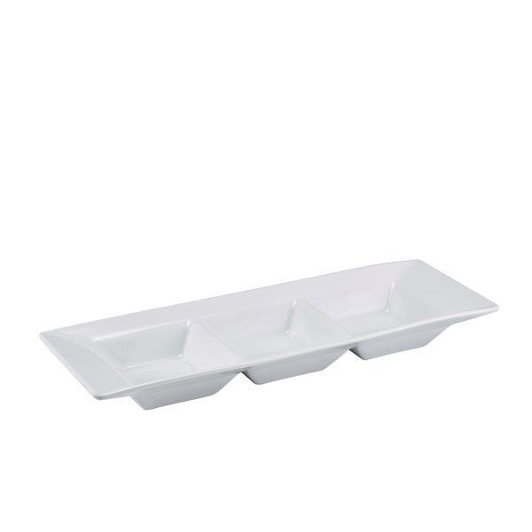 GENWARE | PORCELAIN TRIPLE DISH 25.4 X 9CM/ 10 X 6 | 353825