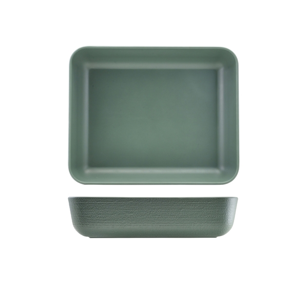 GENWARE | MELAMINE GREEN JUTE DEEP DISH GN 1/2 | JT120167