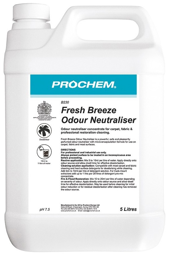 PROCHEM | FRESH BREEZE ODOUR NEUTRALISER X 5 LTR | B230-05