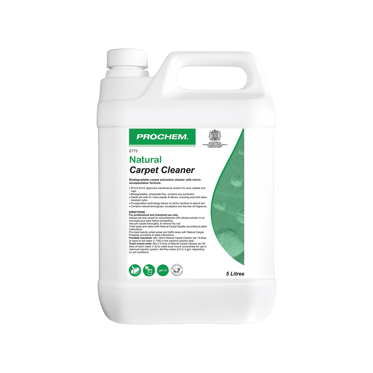 PROCHEM | NATURAL CARPET CLEANER X 5 LTR  | E772-05 | 25109