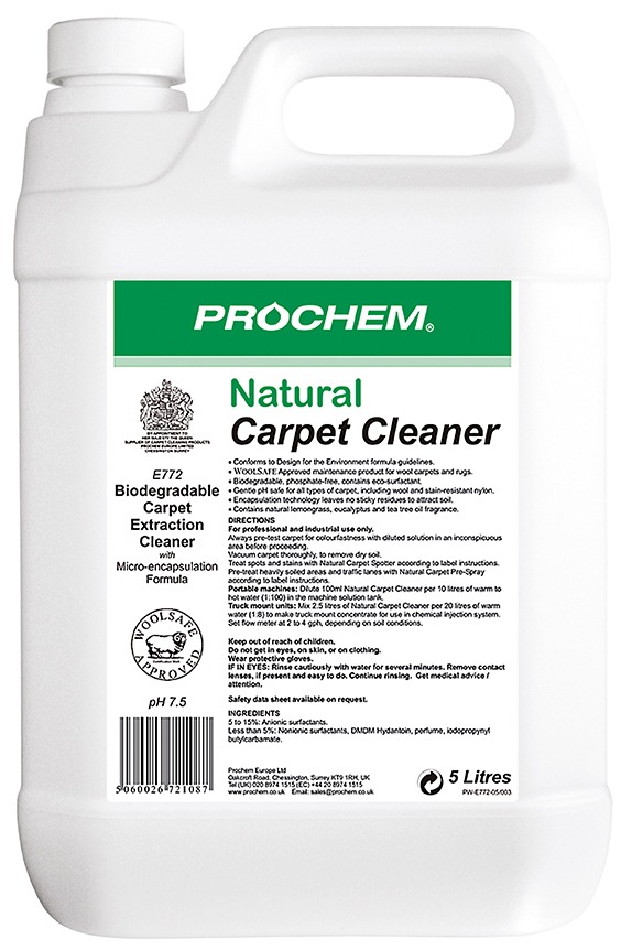 PROCHEM | NATURAL CARPET CLEANER X 5 LTR  | E772-05