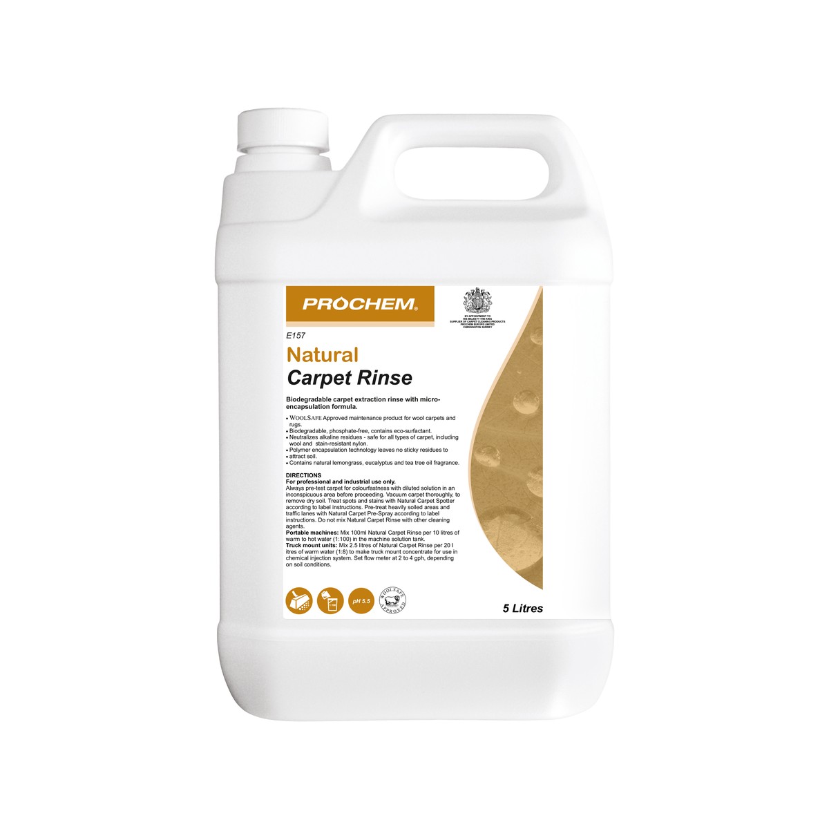PROCHEM | NATURAL CARPET RINSE X 5 LTR | E157-05 | 25111