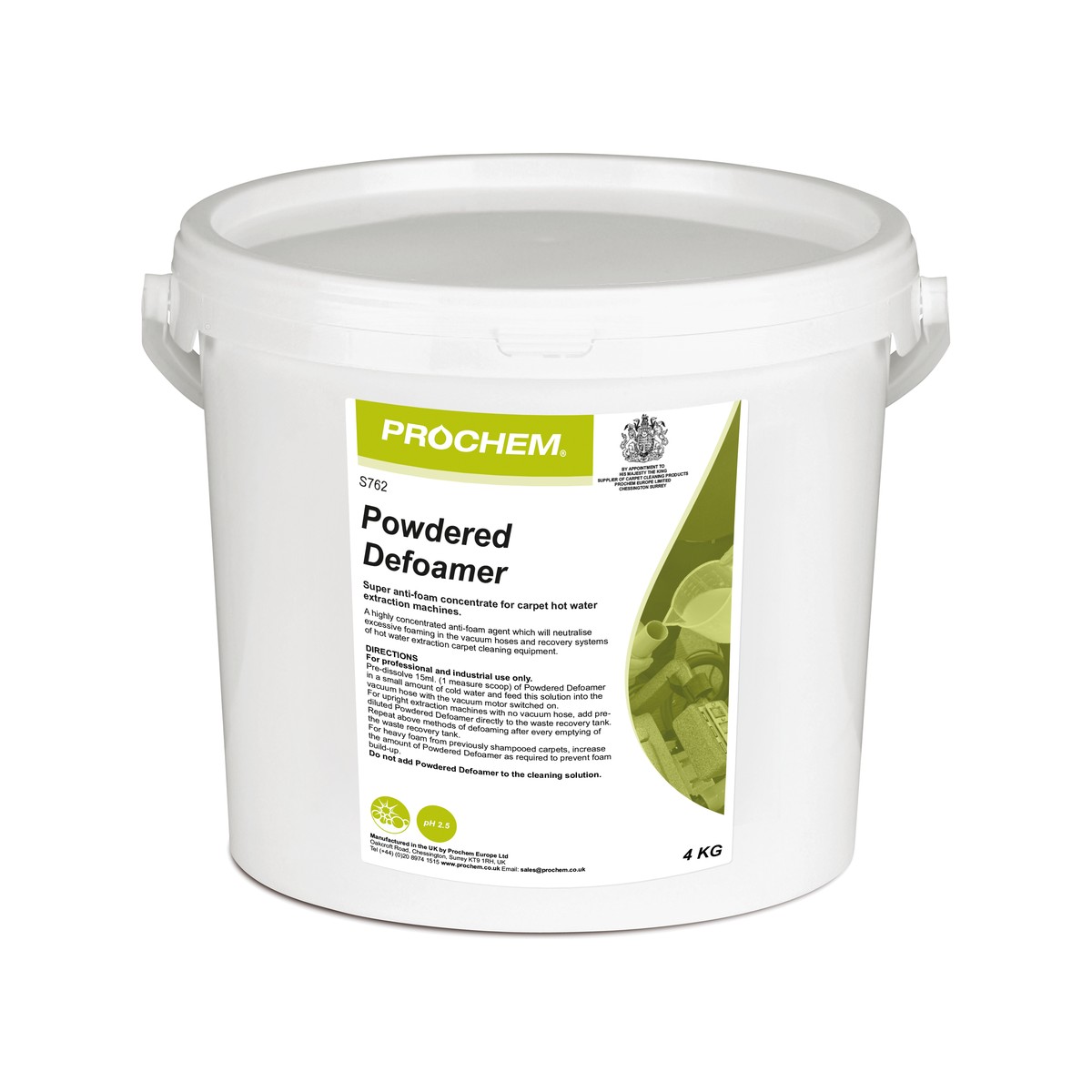 PROCHEM | POWDERED DE-FOAMER X 4 KG | S762-02 | 2550
