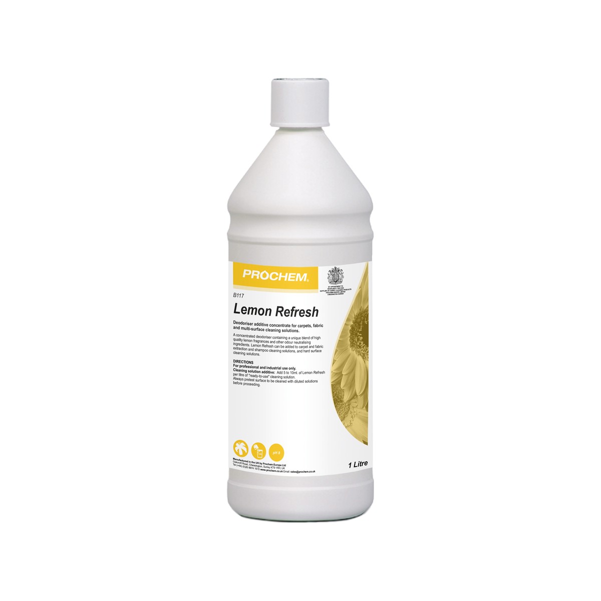 PROCHEM | LEMON REFRESH DEODORISER X 1 LTR | B117 | 2551