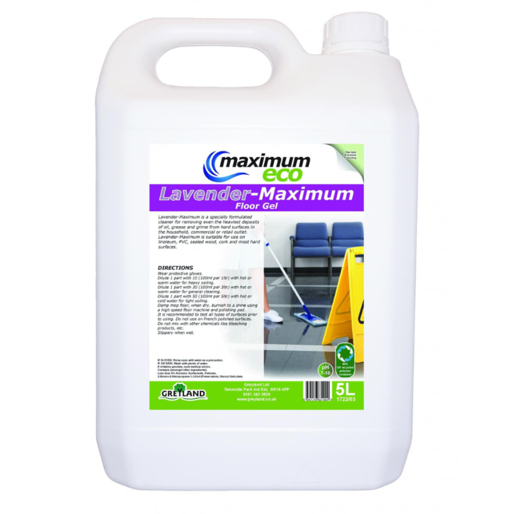 GREYLAND | MAXIMUM ECO WATER BASED LAVENDER FLOOR GEL X 5 LTR | 1722/02