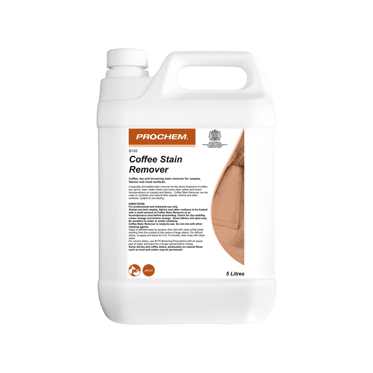 PROCHEM | COFFEE STAIN REMOVER X 5 LTR | B195 | 2564