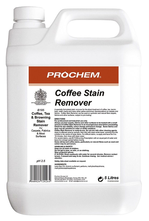 PROCHEM | COFFEE STAIN REMOVER X 5 LTR | B195
