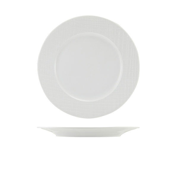 GENWARE | INCISE PORCELAIN LAVARA WINGED PLATE 25.5CM X 6 | WP-ILV25
