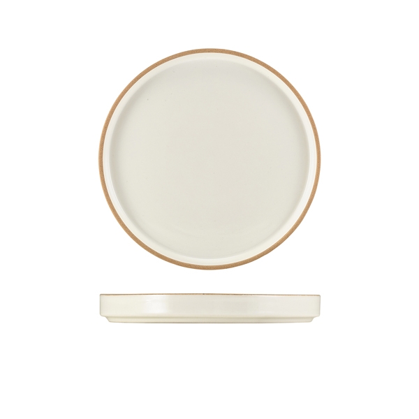 GENWARE | KAVA WHITE STONEWARE PRESENTATION PLATE 20CM X 6 | LP-KW20