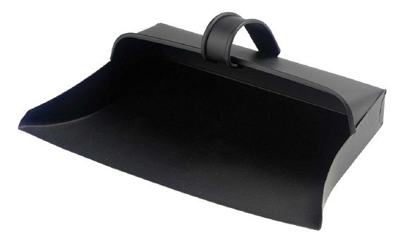 HILL BRUSH | 13" WIDE BLACK ENCLOSED METAL DUSTPAN | DP6