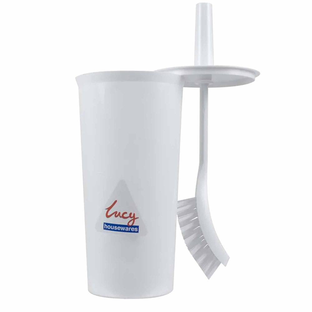SYR | LUCY TOILET BRUSH SET FULLY ENCLOSED WHITE | L1720202
