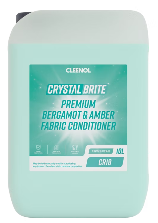 CLEENOL | CRYSTALBRITE LAUNDRY PREMIUM BERGAMOT & AMBER FABRIC CONDITIONER X 10 LTR | CB-PBAFC-10