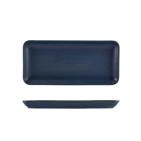 GENWARE | ANTIGO STONEWARE DENIM NARROW RECT PLATTER 27 X 12.5CM X 6 | NR-ADM27