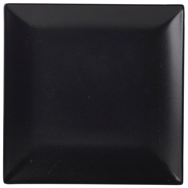 GENWARE | LUNA STONEWARE BLACK SQUARE PLATE 18CM X 6 | B2772