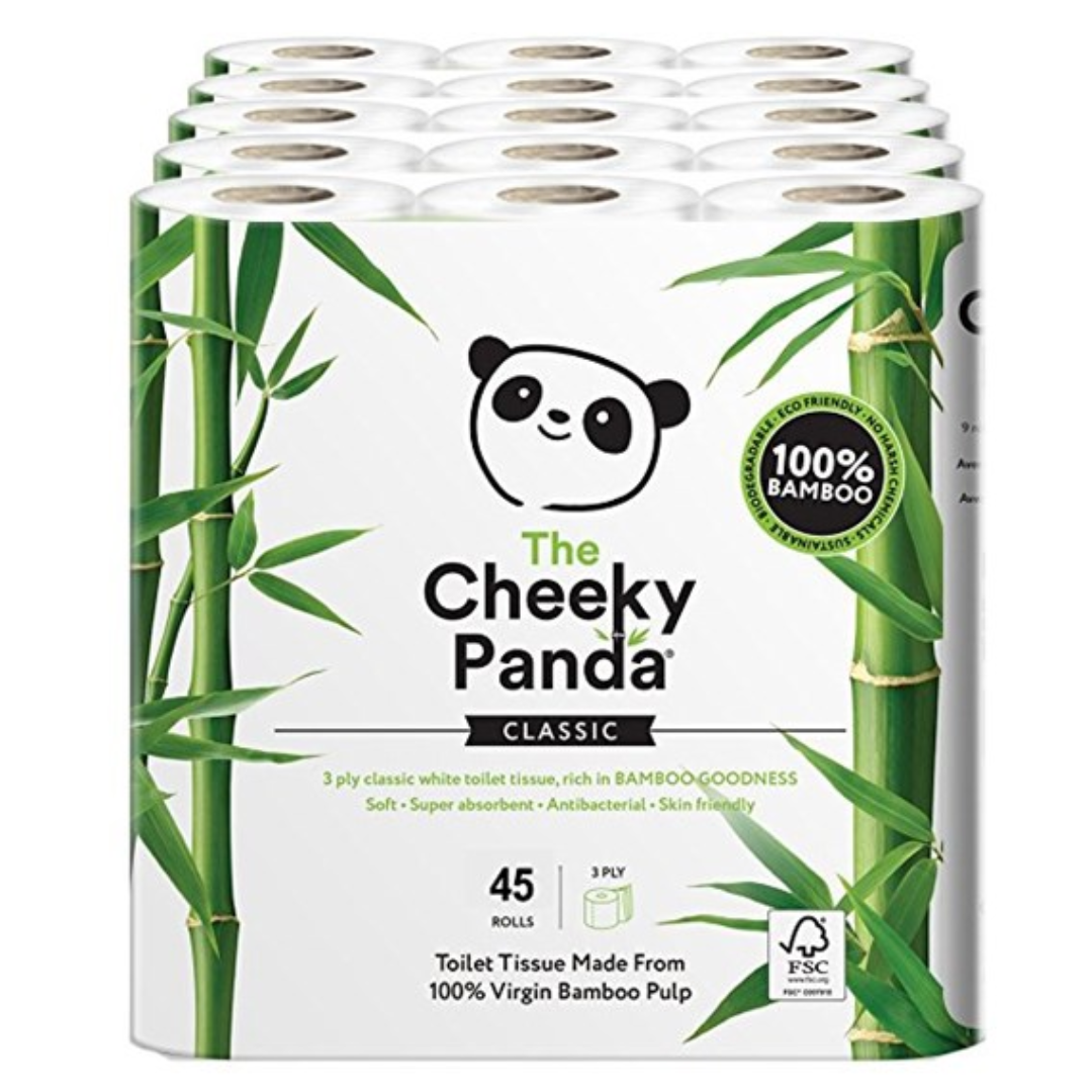 CHEEKY PANDA |  3PLY BAMBOO TOILET ROLLS X 45 | CHPATR10/4