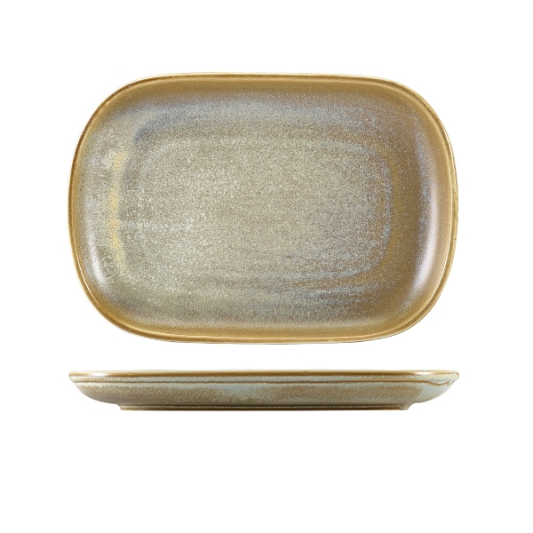 GENWARE | TERRA PORCELAIN MATT GREY RECT PLATE 24 X 16.5CM X 12 | RP-PMG24