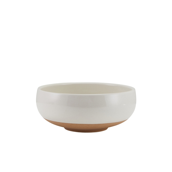 GENWARE | KAVA WHITE STONEWARE BELLY BOWL 14.5CM X 6 | BB-KW14