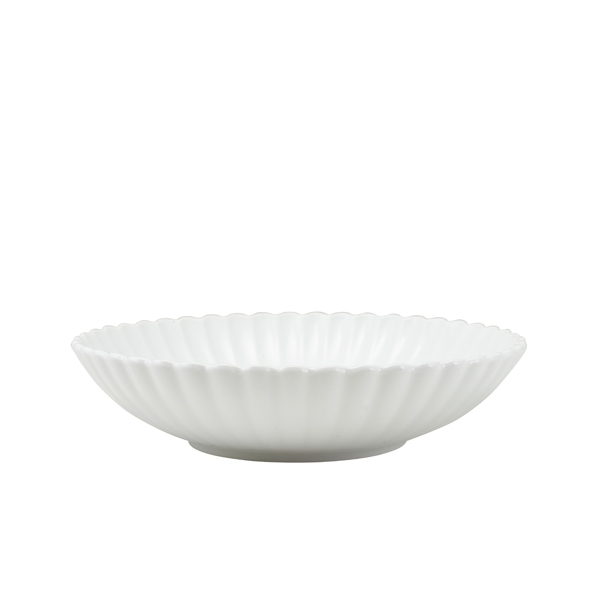 GENWARE | INCISE PORCELAIN SCALLOPED COUPE BOWL 23CM X 6 | CB-ISC23