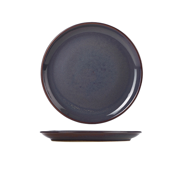 GENWARE | RUSTIC STONEWARE BLUE COUPE PLATE 19CM X 6 | CP-BL19